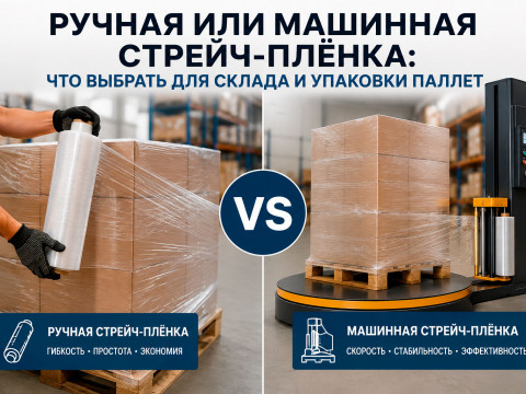 Ручная или машинная стрейч-плёнка: что выбрать для склада
